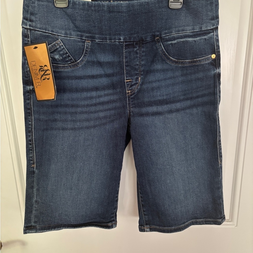 Rock & Republic Blue Pull-On Bermuda Shorts